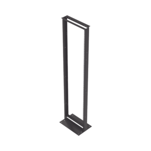 Rack de 2 Postes, Estándar 19", 45 Unidades, Fabricado en Acero, Base "L" para Anclar a Piso.
