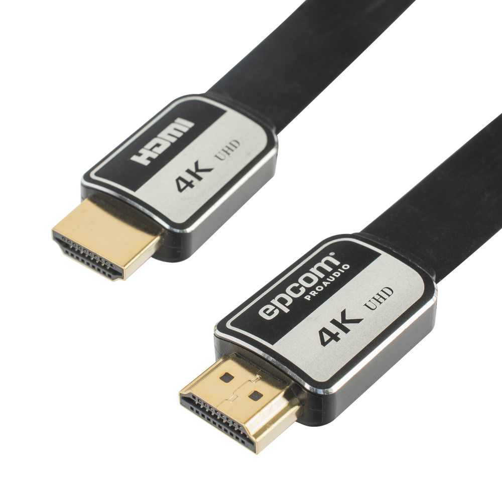 Cable HDMI de 1 Metro (3.28 Pies) | Alta Definici?n | Versi?n 2.0 | Alta Velocidad 18Gbps | 4K@60Hz | Conectores Chapados en Oro | Tipo Plano