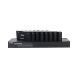 Splitter mas Extensor de Video | 1x8 | ProAV | HDBaseT™ | 120m en 4K@60Hz | 150m en 1080p@60Hz | Cat6/6a/7 | Gestión Avanzada EDID | Control IR y RS232 | PoC | Salida de Audio