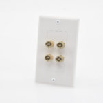 Placa de Pared | Postes de Unión Tipo Banana | Conexión para 2 Altavoces | Fácil Instalación | Conectores Chapados en Oro - Image 2