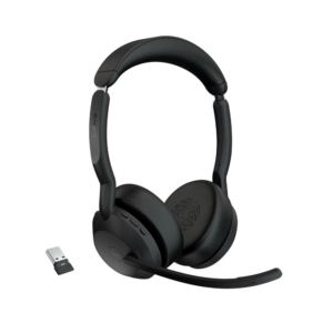Jabra Evolve2 55, Auricular stereo versión MS, dongle USB-A con cancelación de ruido (25599-999-999)