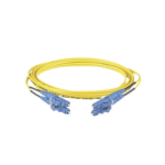 Jumper de Fibra Optica Monomodo 9/125 OS2, LC-LC Duplex, OFNR (Riser), Color Amarillo, 10 Metros (32.81 Pies)