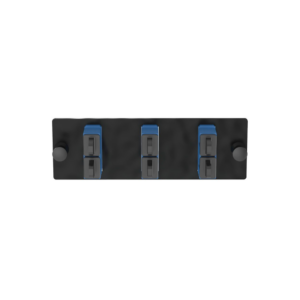 Placa Acopladora de Fibra Optica FAP, Con 3 Conectores SC Duplex (6 Fibras), Para Fibra Monomodo OS1/OS2, Color Azul