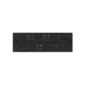 Placa Acopladora de Fibra Optica FAP, Con 6 Conectores LC Duplex (12 Fibras), Para Fibra Multimodo OM3/OM4, Color Negro
