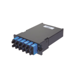 Placa Acopladora de Fibra ?ptica FAP, Con 12 Pigtails y 6 Conectores LC Duplex (12 Fibras), Para Fibra Monomodo OS1/OS2, Color Azul