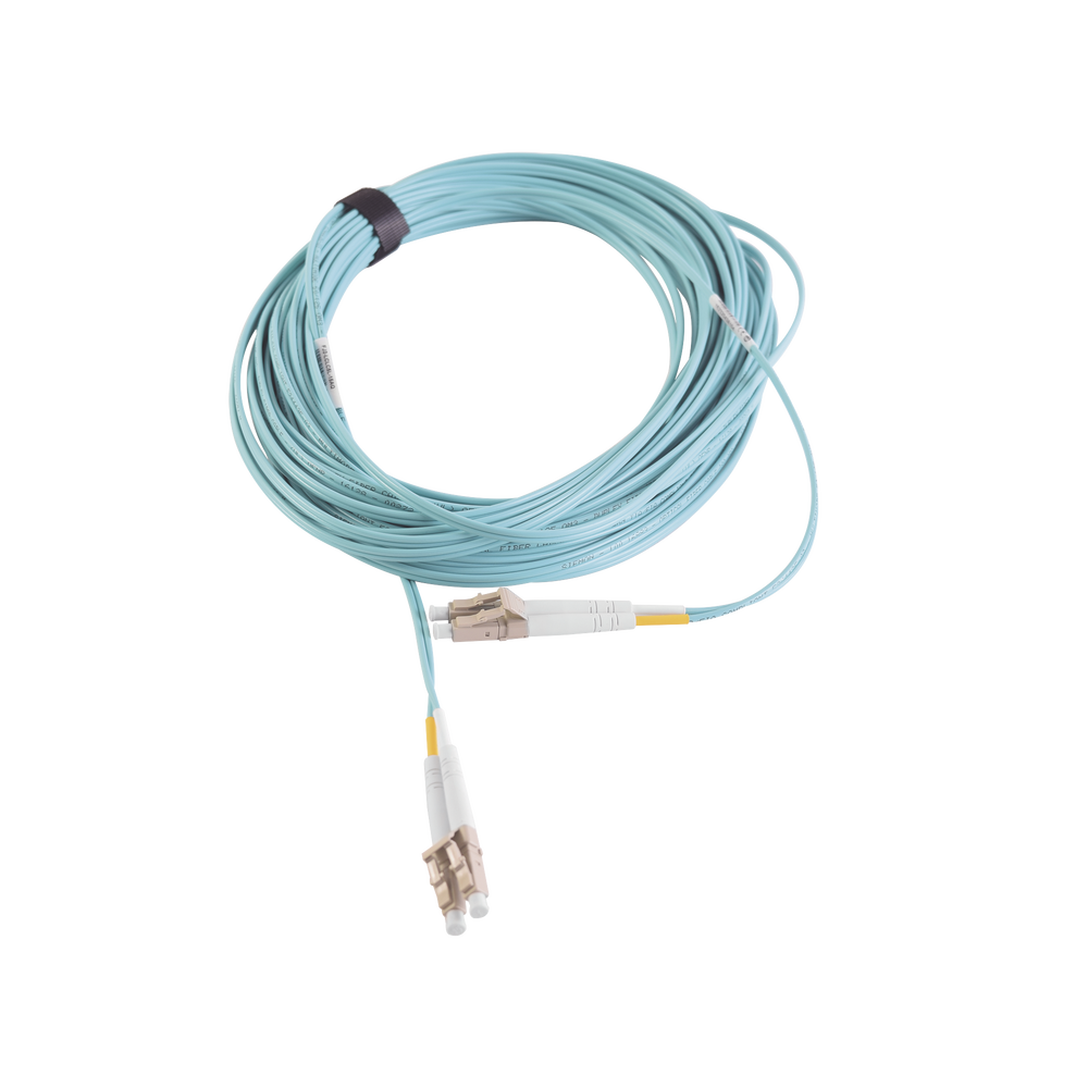 Jumper de Fibra ?ptica Multimodo 50/125 XGLO OM3, LC-LC Duplex, OFNR, Color Aqua, 7 Metros (22.97 Pies)