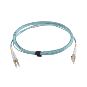 Jumper de Fibra ?ptica Multimodo 50/125 XGLO OM4, LC-LC Duplex, OFNR, Color Aqua, 10 Metros (32.81 Pies)