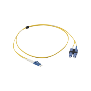 Jumper de Fibra ?ptica Monomodo (OS2), XGLO, Riser, LC/UPC-SC/UPC Duplex, OFNR, Color Amarillo, 1 Metro (3.28 Pies)