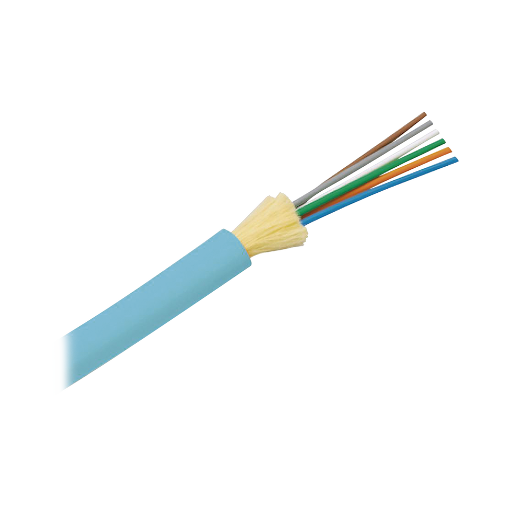 Cable de Fibra ?ptica de 6 Hilos, Multimodo OM3 50/125 Optimizada, Interior, Tight Buffer 900um, No Conductiva (Diel?ctrica), OFNR (Riser), Precio Por Metro