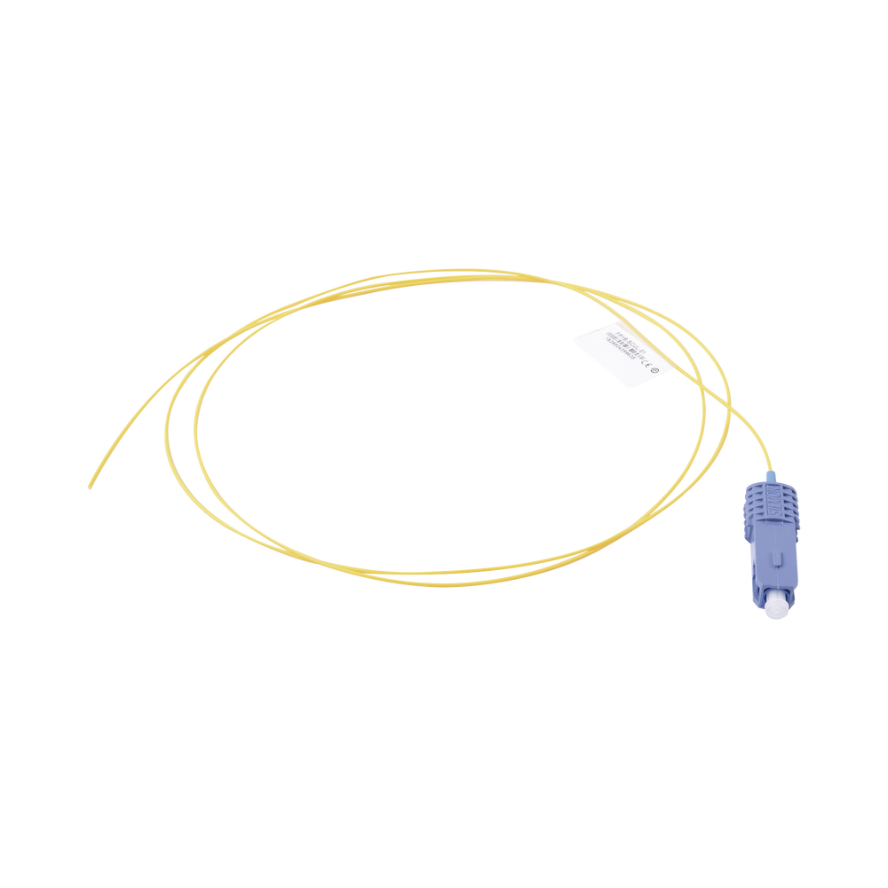 Pigtail de Fibra ?ptica SC/UPC Simplex, Monomodo OS1/OS2 XGLO, OFNR, Color Amarillo, 1 Metro (3.28 Pies)