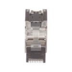 Plug RJ45 Blindado, Instalaci?n Recta, Terminaci?n en Campo Certificable, Compatible con Cat5e, Cat6 y Cat6A, Color Plata, Paquete de 10 Piezas - Image 3