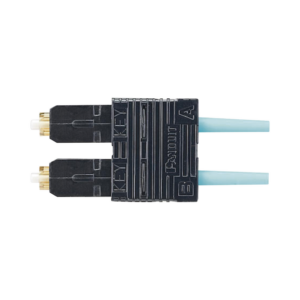 Conector de Fibra ?ptica SC Duplex OptiCam, Multimodo 50/125 OM3/OM4, Pre-pulido, Color Aqua