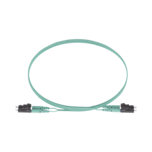 Jumper de Fibra Optica Multimodo 50/125 OM3, LC-LC Duplex, OFNR (Riser), Color Aqua, 5 Metros (16.40 Pies)