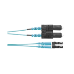 Jumper de Fibra Optica Multimodo 50/125 OM3, LC-SC Duplex, OFNR (Riser), Color Aqua, 2 Metros (6.56 Pies) - Image 2
