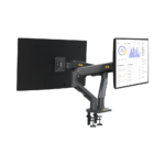 Montaje de Escritorio articulado para 2 monitores de 27-34" /  Soporta hasta 16 kg  por brazo/ Vesa 75 x 75 / 100 x 100 / Acero / Giro: 360°