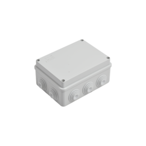 Caja Estanca de PVC Para Derivación y Conexión, 10 Entradas, Tapa Atornillada, 150x110x70 mm (Área interna), Uso Exterior IP55, Material que no Propaga el Fuego y Libre de Hálogenos