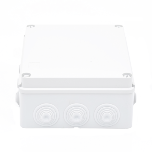Caja Estanca de PVC Para Derivación y Conexión, 12 Entradas, Tapa Atornillada, 240x190x90 mm (Área interna), Uso Exterior IP55, Material que no Propaga el Fuego y Libre de Hálogenos