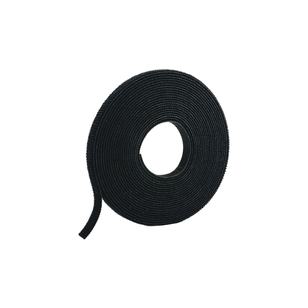 Rollo de Cinta de Contacto, de 15 Pies (4.5m) de Largo, 19.1 mm de Ancho, Color Negro