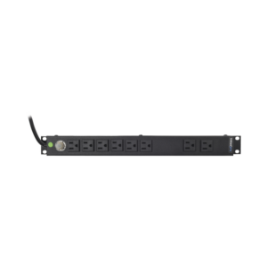 Multicontacto Horizontal (PDU) de 8 Contactos (NEMA 5-15R) Rack 19" 1UR. Voltaje Entrada/Salida: 120Vca/15A