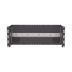 Soporte Industrial Para Instalar Equipos de Montaje en Riel DIN, Para Racks o Gabinetes Estándar de 19in, de 4UR, Color Negro