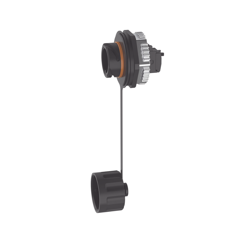 Conector Jack RJ45 de Uso Industrial Estilo TG, Blindado Categor?a 6A, Con Tapa Protectora, Protecci?n IP67