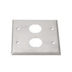 Placa de Pared Doble IndustrialNet?, Para 2 Conectores Industriales, de Acero Inoxidable - Image 2
