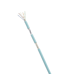 Bobina de Cable Blindado SF/UTP Categor?a 6A, Uso Industrial con Resistencia al Aceite y Rayos UV, Multifilar 24/7 (Flexible), Color Azul Cerceta, Bobina de 305 Metros (1000 Pies)