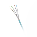 Bobina de Cable Blindado S/FTP Categor?a 6A, Uso Industrial con Resistencia al Aceite, Rayos UV y Abrasi?n, Multifilar (Flexible), Color Azul Cerceta, Bobina de 500 Metros (1640 Pies)