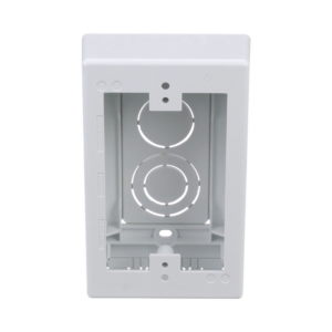 Caja de Pared Superficial, Uso Universal con Placas de Pared, con Cinta Adhesiva, Color Blanco
