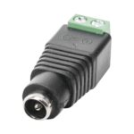 Adaptador Hembra Tipo Jack de 3.5 mm Polarizado de 12 Vcc / Terminales Tipo Tornillo / Polarizado (+/-) / Ideal para C?maras de Video Vigilancia