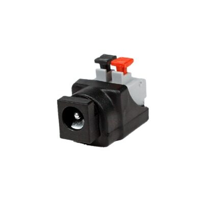 Adaptador Tipo Jack de 3.5 mm Hembra Polarizado de 12 Vcc con Terminales de Presi?n