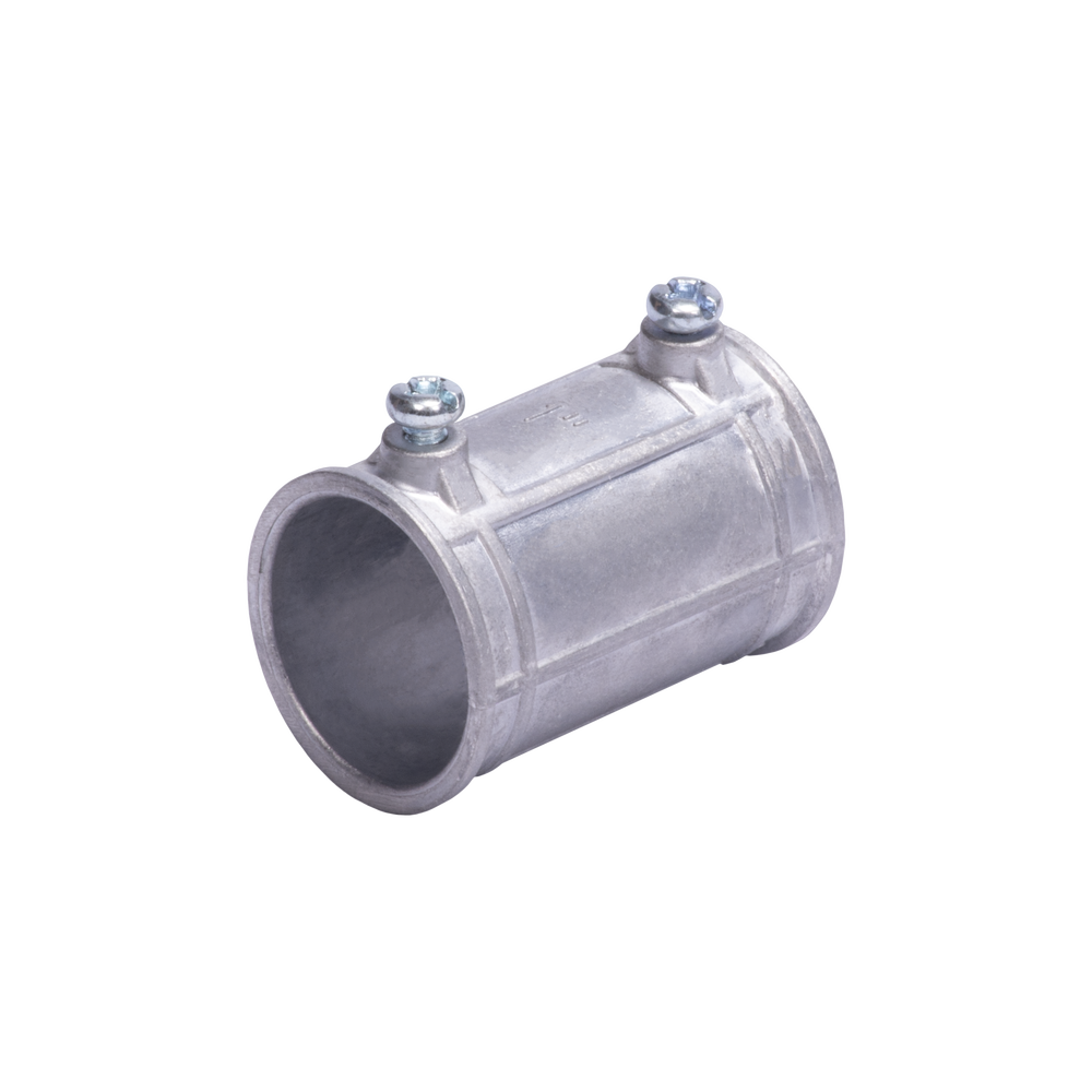 Cople 3/4" (19mm) Pared Delgada Con Tornillo (Tipo Americano) Galvanizado, Etiqueta Verde.
