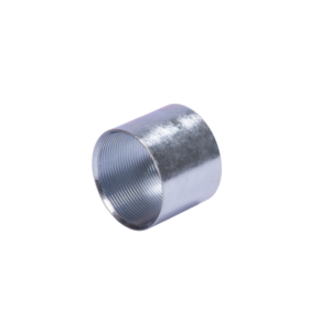 Cople 2" (52mm) pared gruesa con rosca galvanizado etiqueta amarilla