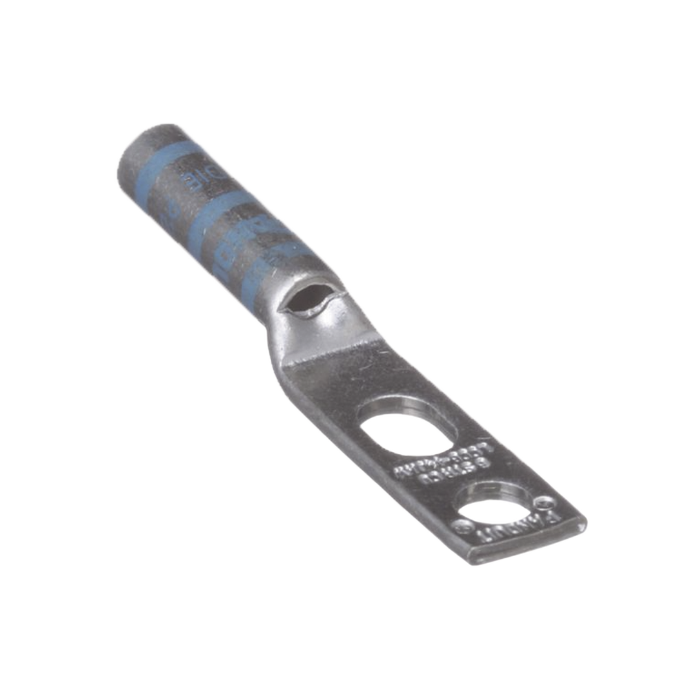 LCC614JAWL-l.png Zapata de compresión LCC6-14JAW-l para cal. 6 Awg, Doble barreno para tornillo prisionero de 1/4, 1 pz - Image 1