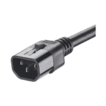 Cable de Alimentación Eléctrica Con Bloqueo de Seguridad, de IEC C14 a IEC C13, 1.2 Metros de Largo, Color Negro, Paquete de 10 Piezas - Image 2