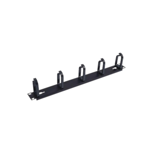 Organizador de Cables con 5 anillos, 1U, 19" Color negro
