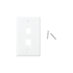 Placa de Pared de 2 Puertos, Keystone, Color Blanco