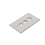 Placa de Pared de 3 Puertos, Keystone, Color Blanco - Image 3
