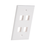 Placa de Pared de 4 Puertos, Keystone, Color Blanco - Image 2