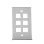 Placa de Pared de 6 Puertos, Keystone, Color Blanco - Image 2