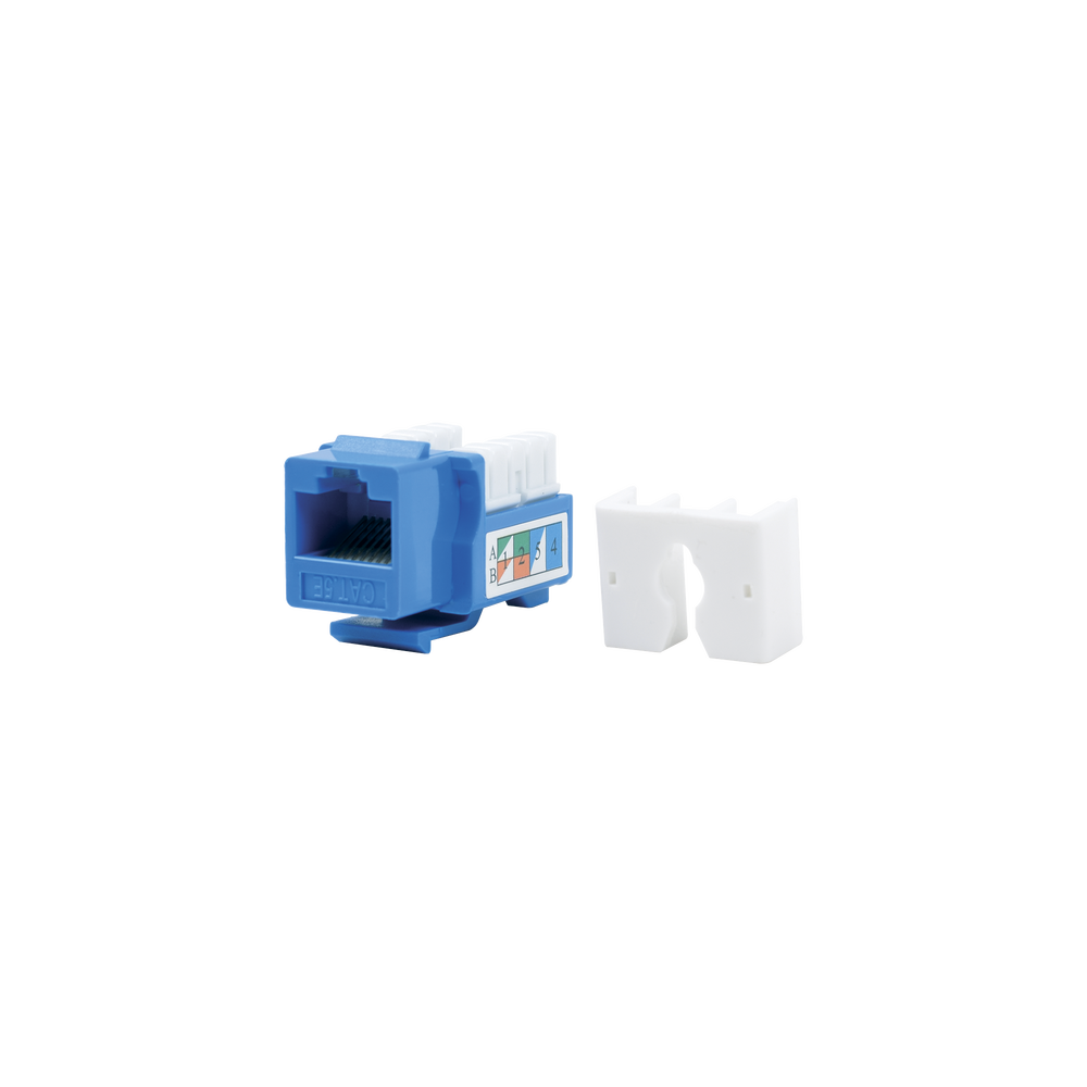 M?dulo Jack Keystone Cat5e con Terminaci?n 110 (Punchdown) para Faceplate - Color Azul