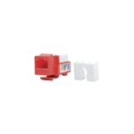 M?dulo Jack Keystone Cat5e con Terminaci?n 110 (Punchdown) para Faceplate - Color Rojo