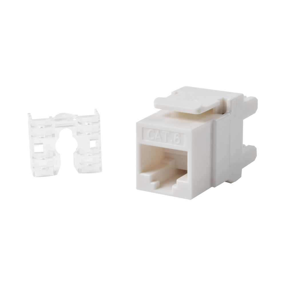 M?dulo Jack Keystone Cat6 con Terminaci?n 110 (Punchdown) ?ngulo 180 - Color Blanco