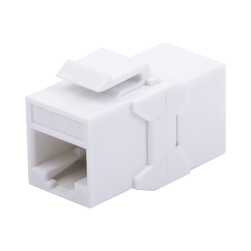 Acoplador UTP Cat6A Hembra RJ45 a RJ45 Hembra Color Blanco