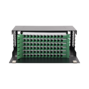 Distribuidor de Fibra ?ptica con Bandejas Deslizables, Vac?o, 19 Pulgadas, Acepta 72 Adaptadores LC Duplex o LC Simplex o 72 SC Simplex, 4U