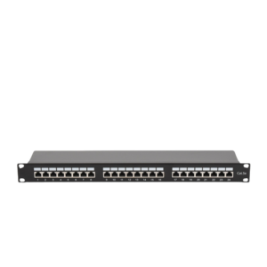 Panel de Parcheo de Impacto Blindado (STP) de 24 Puertos Cat5e, 19 Pulgadas