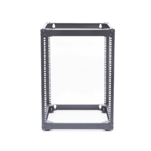 Rack Abierto de 4 Postes Instalación Pared o Piso de 14 Unidades, Ideal para Equipo de Audio!