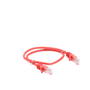 Cable de Parcheo UTP Cat5e - 0.5 Metros (1.64 Pies) - Rojo
