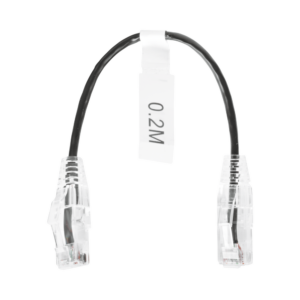 Cable de Parcheo Slim UTP Cat6 - 20 cm (7.87 Pulgadas) Negro Di?metro Reducido (28 AWG)