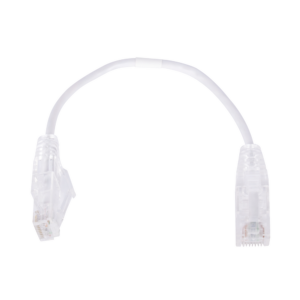Cable de Parcheo Slim UTP Cat6 - 20 cm (7.87 Pulgadas) Blanco Di?metro Reducido (28 AWG)